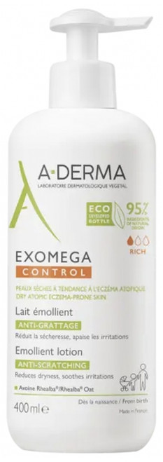A-DERMA Exomega Control Anti-Scratching Lotion Eco Bottle 400ml A-DERMA Exomega Control Anti-Scratching Lotion Eco Bottle 400ml