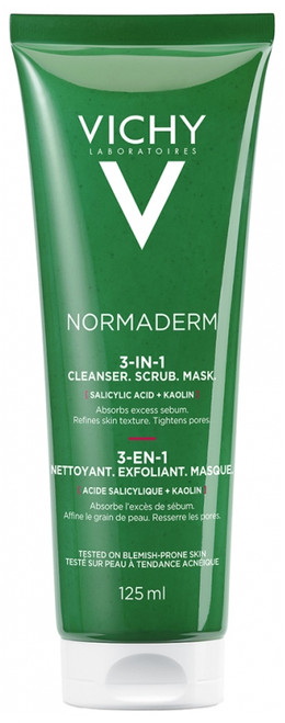 Vichy Normaderm 3in1 Scrub + Cleanser + Mask 125ml Vichy Normaderm 3in1 Scrub + Cleanser + Mask 125ml