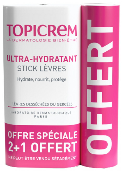 Topicrem UH Ultra-Moisturising Stick 3 x 4g whose 1 Free