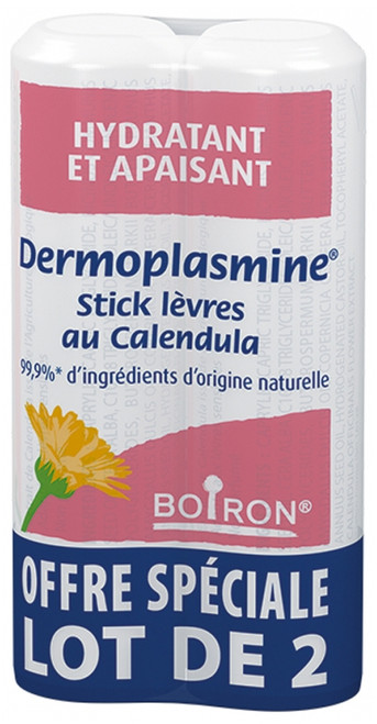 Boiron Dermoplasmine Lips Stick with Calendula 2 x 4g Boiron Dermoplasmine Lips Stick with Calendula 2 x 4g
