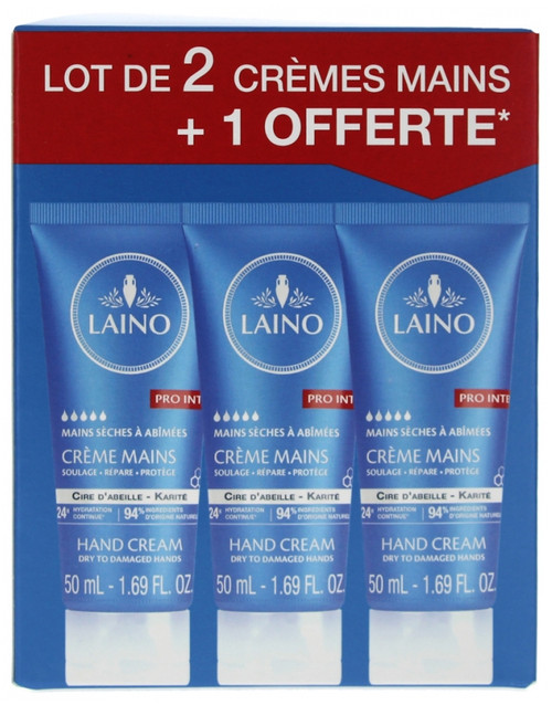 Laino Cream for Dry to Damaged Hands 3 x 50ml of which 50ml Offered Laino Cream for Dry to Damaged Hands 3 x 50ml of which 50ml Offered