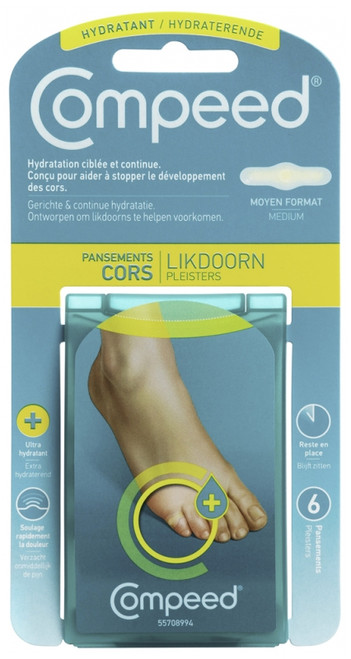 Compeed Corns Moisturising Plaster Medium Size 6 Plasters Compeed Corns Moisturising Plaster Medium Size 6 Plasters
