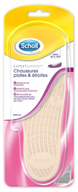 Scholl ExpertSupport Flat and Narrow Shoes Soles 35.5-40.5 1 Pair Scholl ExpertSupport Flat and Narrow Shoes Soles 35.5-40.5 1 Pair