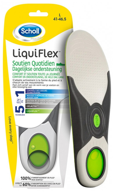 Scholl Soles Liquiflex Daily Support 1 Pair - Size: L Scholl Soles Liquiflex Daily Support 1 Pair - Size: L