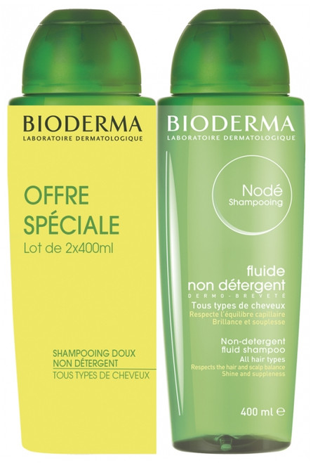 Bioderma Nodé Non Detergent Fluid Shampoo 2 x 400ml Bioderma Nodé Non Detergent Fluid Shampoo 2 x 400ml