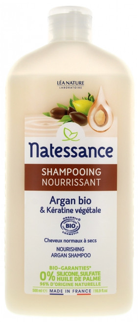 Natessance Nourishing Shampoo Organic Argan and Organic Vegetable Keratin 500ml Natessance Nourishing Shampoo Organic Argan and Organic Vegetable Keratin 500ml