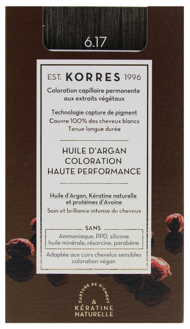 Korres Permanent Color Argan Oil - Hair Colour: 6.17 Dark Beige Blond Korres Permanent Color Argan Oil - Hair Colour: 6.17 Dark Beige Blond