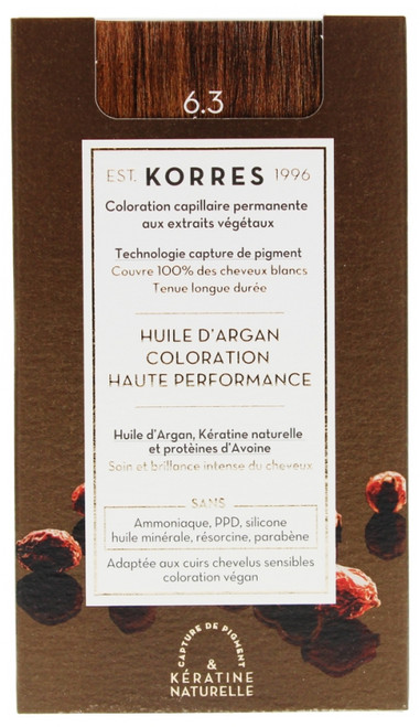 Korres Permanent Color Argan Oil - Hair Colour: 6.3 Golden Dark Blond Korres Permanent Color Argan Oil - Hair Colour: 6.3 Golden Dark Blond