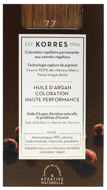 Korres Permanent Color Argan Oil - Hair Colour: 7.7 Moka Korres Permanent Color Argan Oil - Hair Colour: 7.7 Moka
