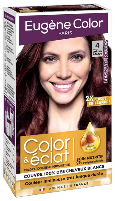 Eugène Color Color & Eclat - Les Naturelles Very Long Lasting Permanent Color - Hair Colour: 4 Mahogany Brown Eugène Color Color & Eclat - Les Naturelles Very Long Lasting Permanent Color - Hair Colour: 4 Mahogany Brown