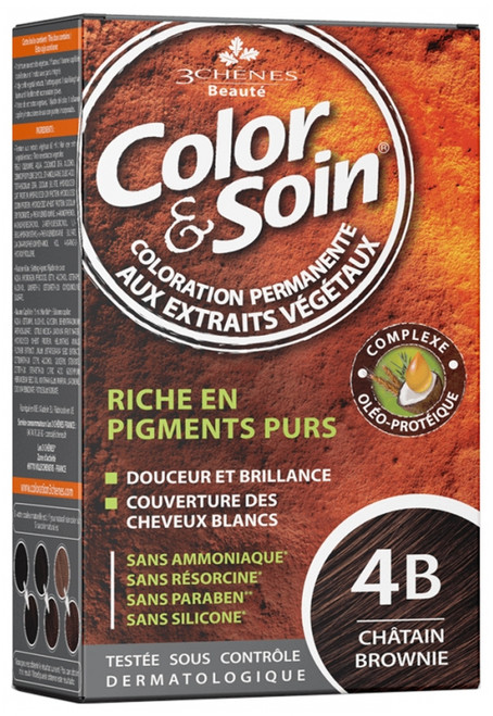 Les 3 Chênes Color & Soin Permanent Color Care - Hair Colour: Brownie Chestnut: 4B Les 3 Chênes Color & Soin Permanent Color Care - Hair Colour: Brownie Chestnut: 4B