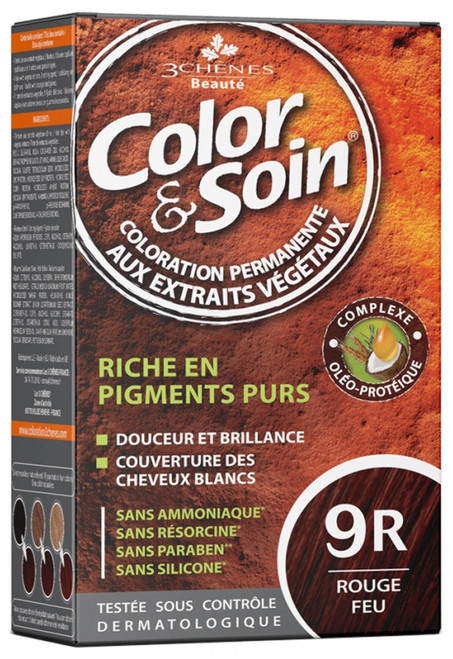 Les 3 Chênes Color & Soin Permanent Color Care - Hair Colour: Fire Red: 9R Les 3 Chênes Color & Soin Permanent Color Care - Hair Colour: Fire Red: 9R