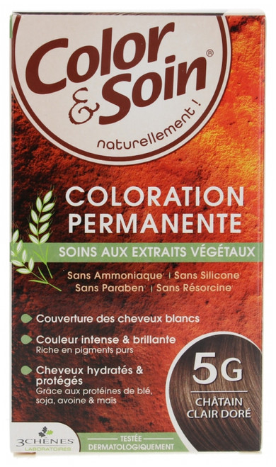 Les 3 Chênes Color & Soin Permanent Color Care - Hair Colour: Light Golden Chestnut: 5G Les 3 Chênes Color & Soin Permanent Color Care - Hair Colour: Light Golden Chestnut: 5G