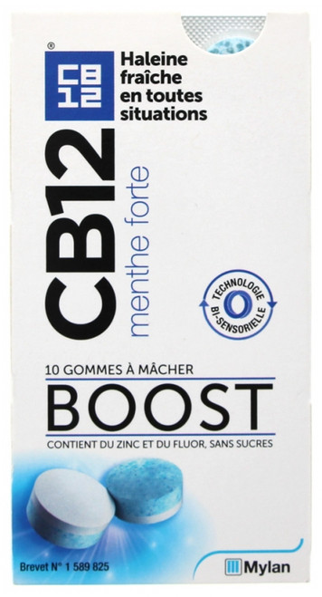 CB12 Boost Strong Mint 10 Gums To Chew CB12 Boost Strong Mint 10 Gums To Chew