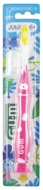 GUM Toothbrush Soft Juniors 6 Years Old + 902 - Colour: Pink