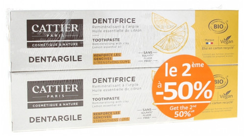 Cattier Dentargile Gums Toothpaste Organic 2 x 75ml Cattier Dentargile Gums Toothpaste Organic 2 x 75ml