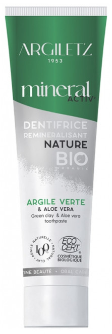 Argiletz Mineral Activ' Remineralising Toothpaste Green Clay & Aloe Vera Organic 75ml Argiletz Mineral Activ' Remineralising Toothpaste Green Clay & Aloe Vera Organic 75ml