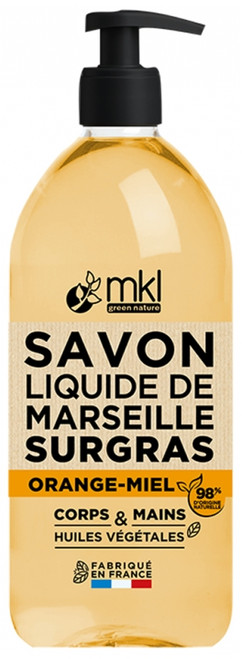 MKL Green Nature Marseille Surgras Liquid Soap Orange & Honey 1L MKL Green Nature Marseille Surgras Liquid Soap Orange & Honey 1L
