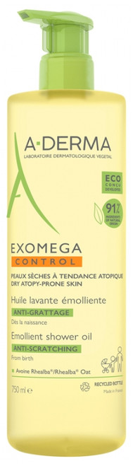 A-DERMA Exomega Control Emollient Shower Oil Anti-Scratching 750ml A-DERMA Exomega Control Emollient Shower Oil Anti-Scratching 750ml