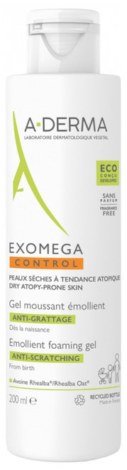 A-DERMA Exomega Control Emollient Foaming Gel Anti-Scratching 200ml A-DERMA Exomega Control Emollient Foaming Gel Anti-Scratching 200ml
