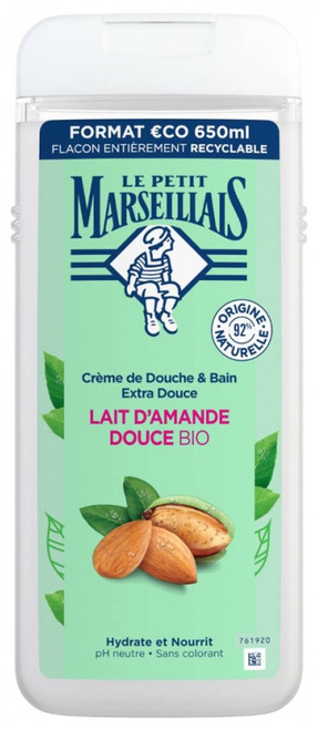Le Petit Marseillais Extra Gentle Bath & Shower Cream Organic Sweet Almond Milk 650 ml Le Petit Marseillais Extra Gentle Bath & Shower Cream Organic Sweet Almond Milk 650 ml