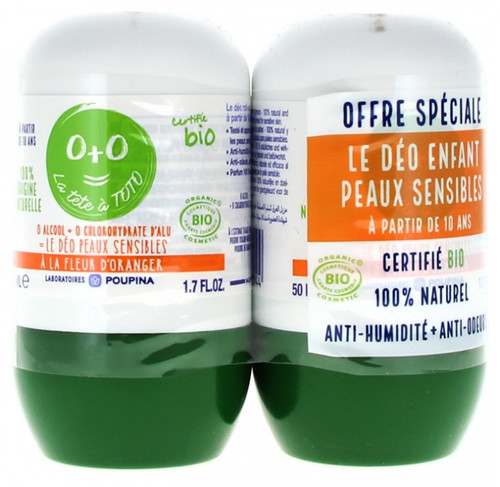 Poupina Deodorant Sensitive Skin Organic Orange Blossom 2 x 50ml Poupina Deodorant Sensitive Skin Organic Orange Blossom 2 x 50ml