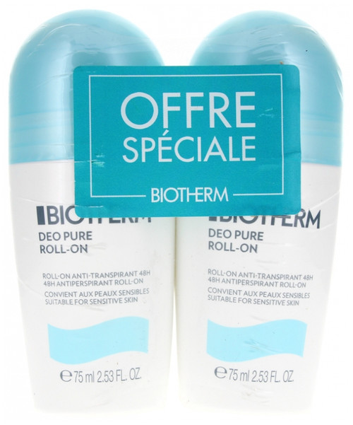 Biotherm Deo Pure Antiperspirant Roll-On 2 x 75ml Biotherm Deo Pure Antiperspirant Roll-On 2 x 75ml
