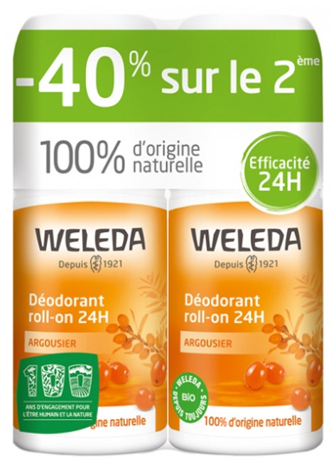 Weleda Sea-Buckthorn Deodorant Roll-On 24H 2 x 50ml Weleda Sea-Buckthorn Deodorant Roll-On 24H 2 x 50ml
