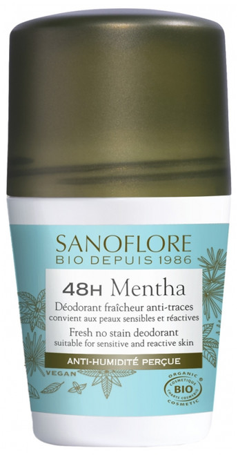 Sanoflore 48H Mentha Fresh No Stain Deodorant Organic 50ml Sanoflore 48H Mentha Fresh No Stain Deodorant Organic 50ml