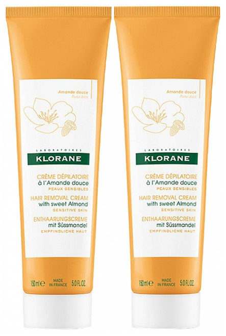 Klorane Hair Removal Cream With Sweet Almond 2 x 150ml Klorane Hair Removal Cream With Sweet Almond 2 x 150ml
