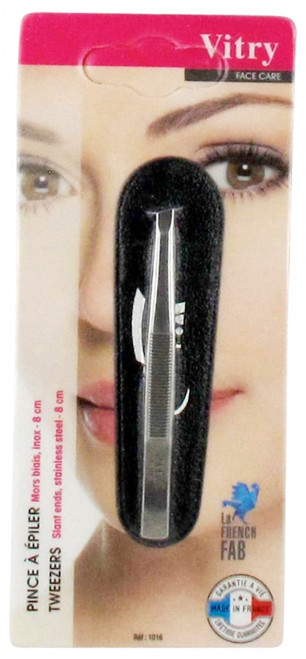 Vitry Face Care Slant Ends Stainless Steel Tweezers 8cm Vitry Face Care Slant Ends Stainless Steel Tweezers 8cm