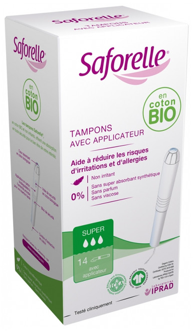 Saforelle Coton Protect 14 Tampons Super with Applicator Saforelle Coton Protect 14 Tampons Super with Applicator