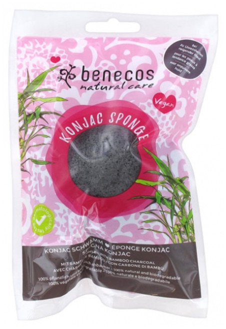 Benecos Natural Care Konjac Sponge with Bamboo Charcoal Oily Prone Skins Benecos Natural Care Konjac Sponge with Bamboo Charcoal Oily Prone Skins