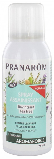 Pranarôm Aromaforce Sanitizing Spray Ravintsara Tea Tree Organic 75ml
