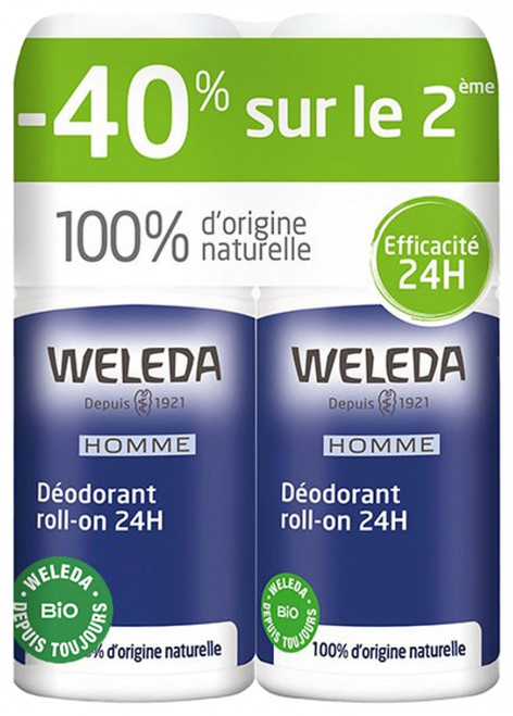 Weleda Men Deodorant Roll-on 24H 2 x 50ml Weleda Men Deodorant Roll-on 24H 2 x 50ml