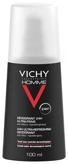 Vichy Homme 24 HR Ultra-Refreshing Deodorant Spray 100ml Vichy Homme 24 HR Ultra-Refreshing Deodorant Spray 100ml