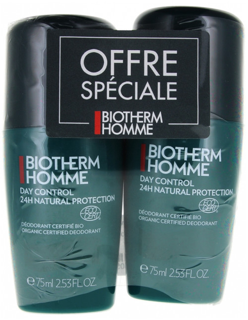 Biotherm Homme Day Control Natural Protection 24H Roll-On Organic 2 x 75ml Biotherm Homme Day Control Natural Protection 24H Roll-On Organic 2 x 75ml