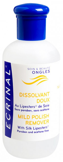 Ecrinal Mild Polish Remover with Silk Lipesters 125ml