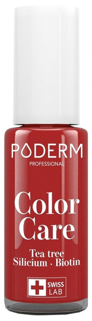 Poderm Color Care Nail Polish Tea Tree Care 8 ml - Colour: 253: Allure Red