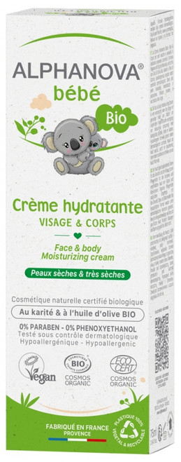 Alphanova Baby Organic Moisturizing Cream 75ml Alphanova Baby Organic Moisturizing Cream 75ml