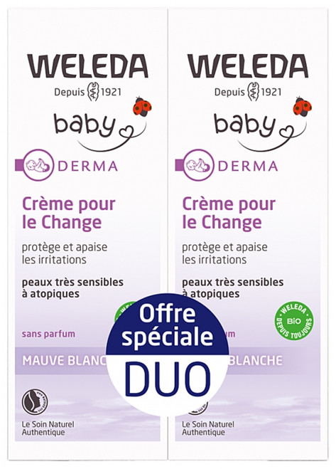 Weleda Baby Derma Change Cream with White Mallow 2 x 50ml