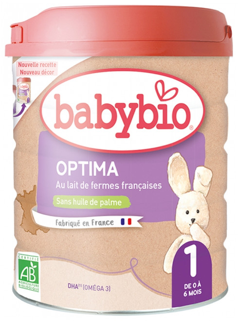 Babybio Optima 1 with French Cow Milk from 0 to 6 Months Organic 800g Babybio Optima 1 with French Cow Milk from 0 to 6 Months Organic 800g