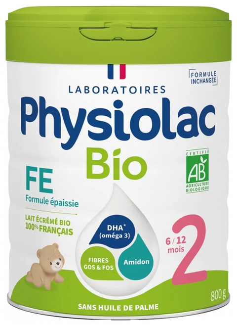 Physiolac Organic Thickened Formula 2 6 to 12 Months 800g Physiolac Organic Thickened Formula 2 6 to 12 Months 800g