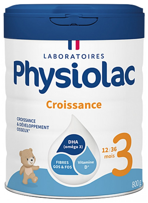 Physiolac Growth 3 From 12 to 36 Months 800g Physiolac Growth 3 From 12 to 36 Months 800g