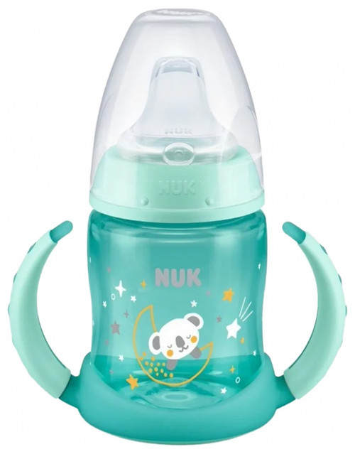 NUK First Choice Learner Bottle Night 150ml 6-18 Months - Colour: Green Blue NUK First Choice Learner Bottle Night 150ml 6-18 Months - Colour: Green Blue