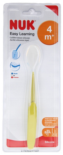 NUK Easy Learning Silicon Soft Spoon 4 Monts and + - Colour: Anise Green