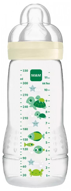 MAM Easy Active 2nd Age 330ml Bottle 6 Months and + - Colour: Green MAM Easy Active 2nd Age 330ml Bottle 6 Months and + - Colour: Green