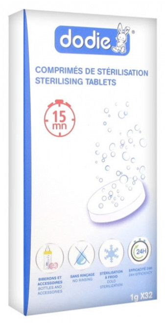 Dodie 32 Sterilization Tablets For Baby Bottles And Teats