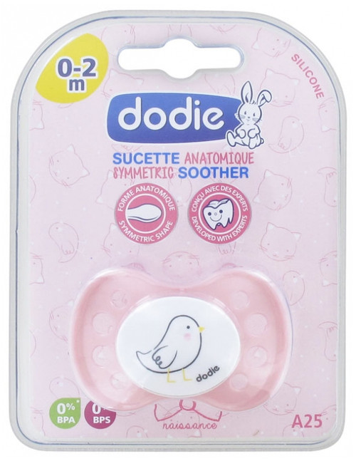 Dodie Symmetric Silicone Soother 0-2 Months N°A25 - Model: Bird 1 Dodie Symmetric Silicone Soother 0-2 Months N°A25 - Model: Bird 1