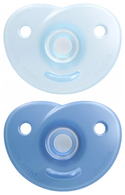 Avent Soothie 2 Orthodontic Dummies 0-6 Months - Colour: Blue Avent Soothie 2 Orthodontic Dummies 0-6 Months - Colour: Blue